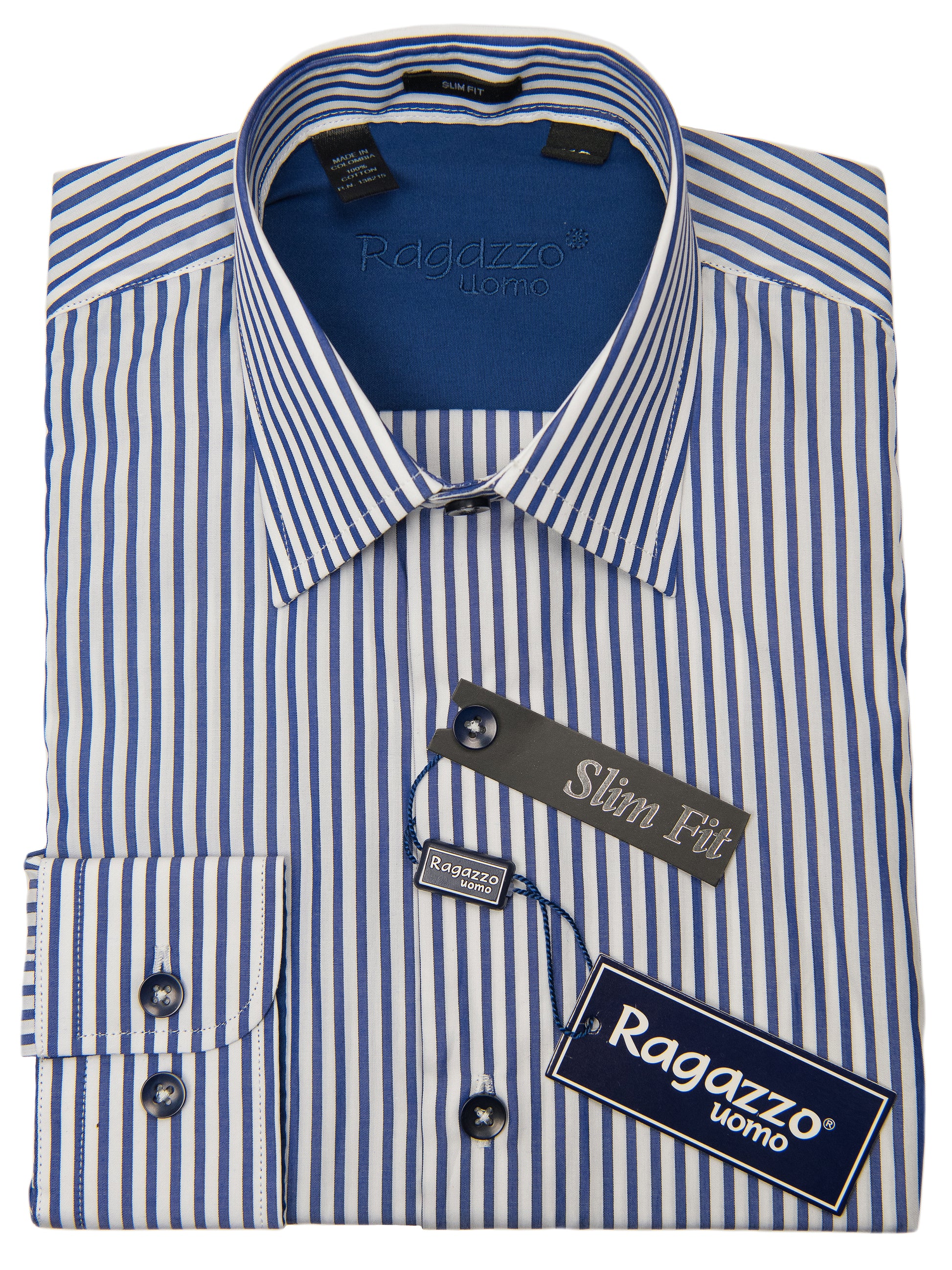 Ragazzo 28644 Boy's Dress Shirt - Slim Fit- Stripe - Royal Blue Heritage House - The Boys' Suits Source Ragazzo 28644 Boy's Dress Shirt - Slim Fit- Stripe - Royal Blue Heritage House - The Boys' Suits Source
