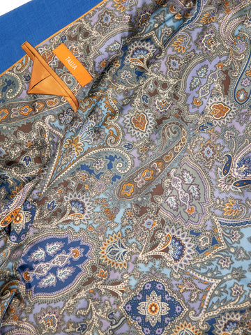 Image of Tallia 28795 70% Wool/ 30% Polyester Boy's Skinny Suit - Sharkskin - Medium Blue