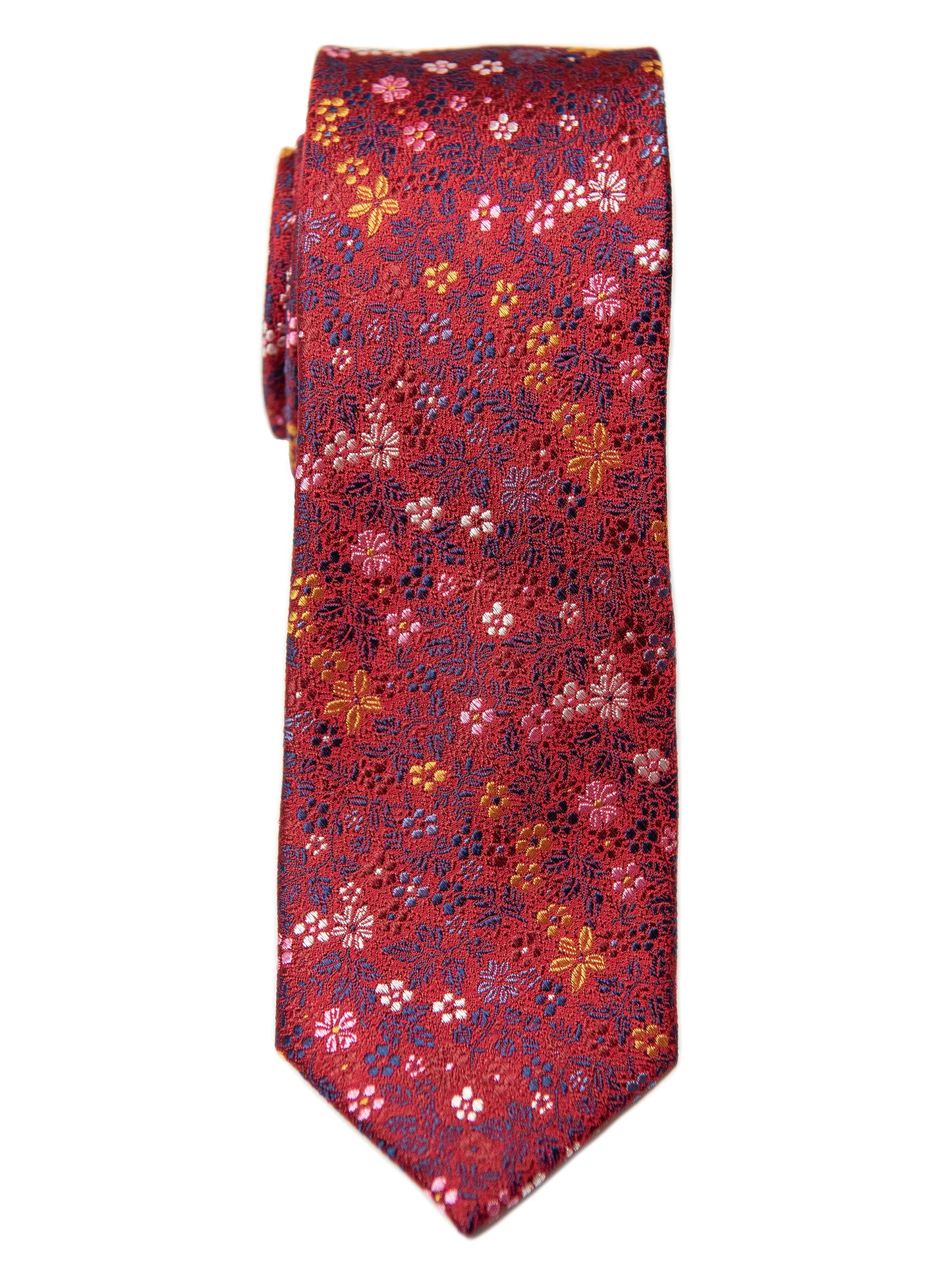 Heritage House 28806 100% Silk Boy's Tie - Floral - Red