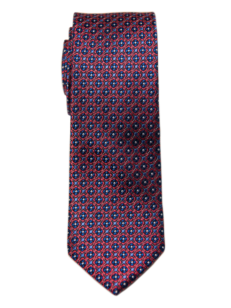 Heritage House 28825 100% Silk Boy's Tie - Neat -Red/Blue