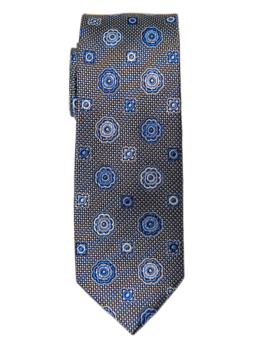 Heritage House 28827 100% Silk Boy's Tie - Neat -Grey/Blue