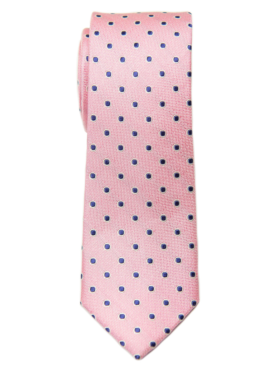 Heritage House 28829 100% Silk Boy's Tie - Neat - Pink/Navy
