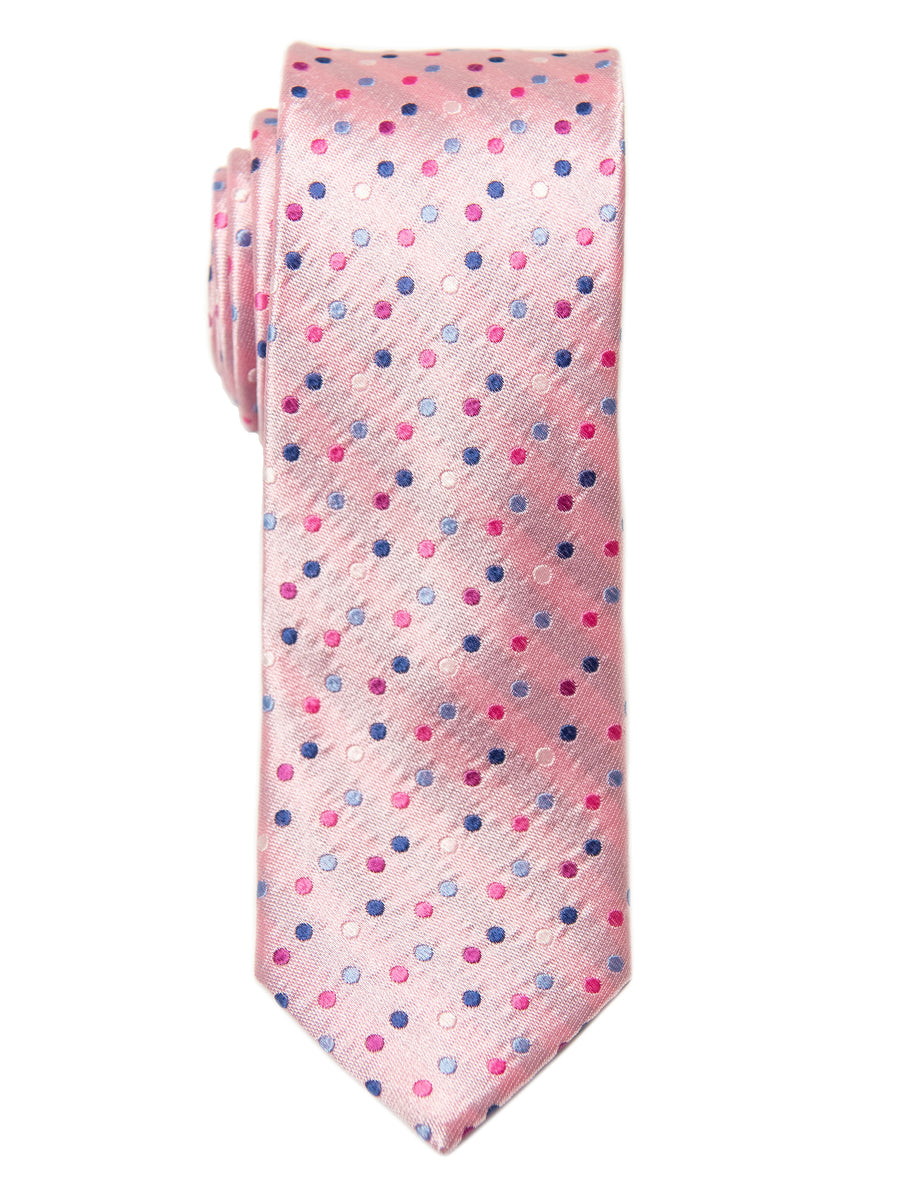 Heritage House 28837 100% Silk Boy's Tie - Neat - Pink Multi