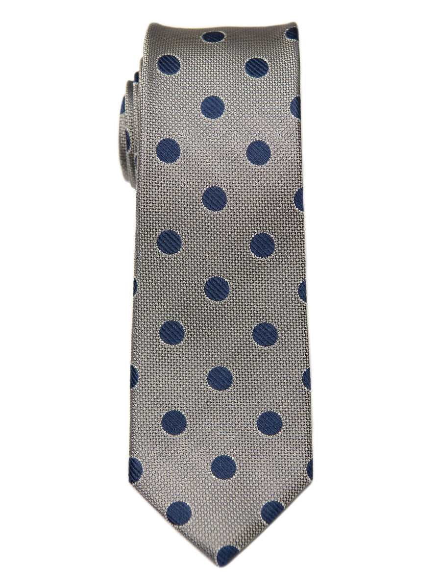 Heritage House 28845 100% Silk Boy's Tie - Neat - Grey/Blue