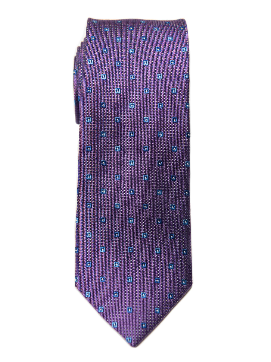 Heritage House 28849 100% Silk Boy's Tie - Neat -Purple/Blue