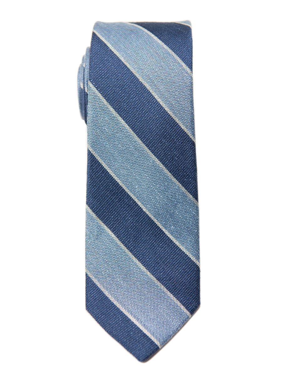 Heritage House 28863 100% Silk Boy's Tie - Stripe- Blue