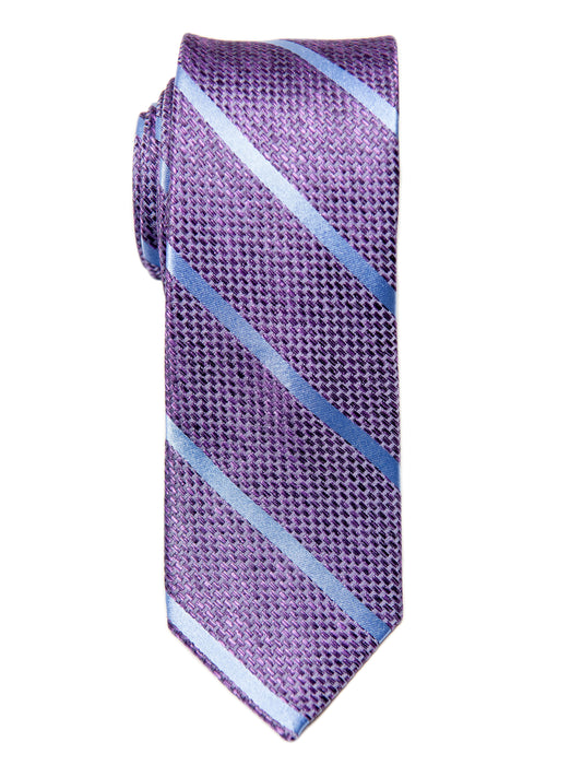 Heritage House 28869 100% Silk Boy's Tie - Stripe- Blue