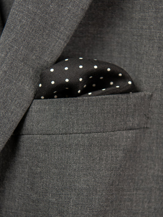 Boy's Pocket Square 29112 Black/White