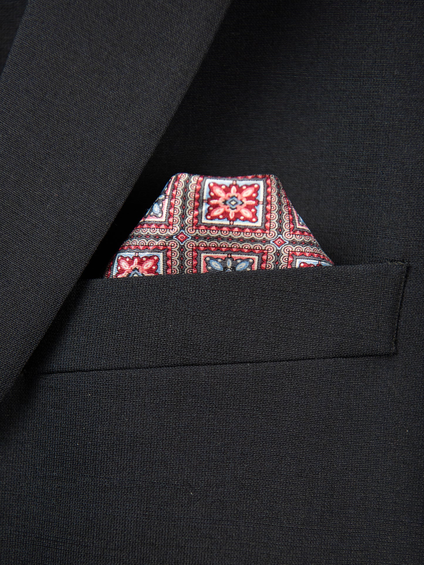 Boy's Pocket Square 29113 Rose/Blue