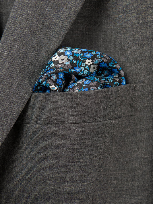 Boy's Pocket Square 29115 Blue/Grey