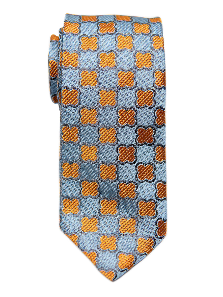 Dion 29189 Boy's Tie- Sky/Orange- Neat