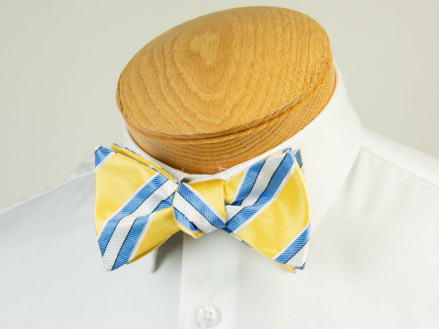 ScottyZ 29221 Boy's Bow Tie- Stripe-Yellow/Blue