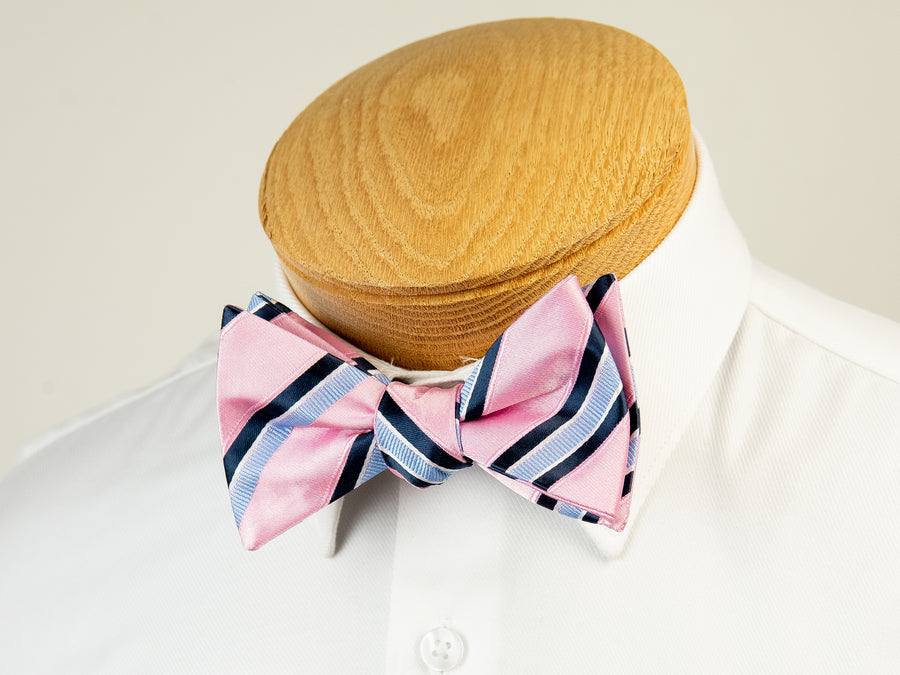 ScottyZ 29222 Young Men's Bow Tie - Stripe - Pink/Blue