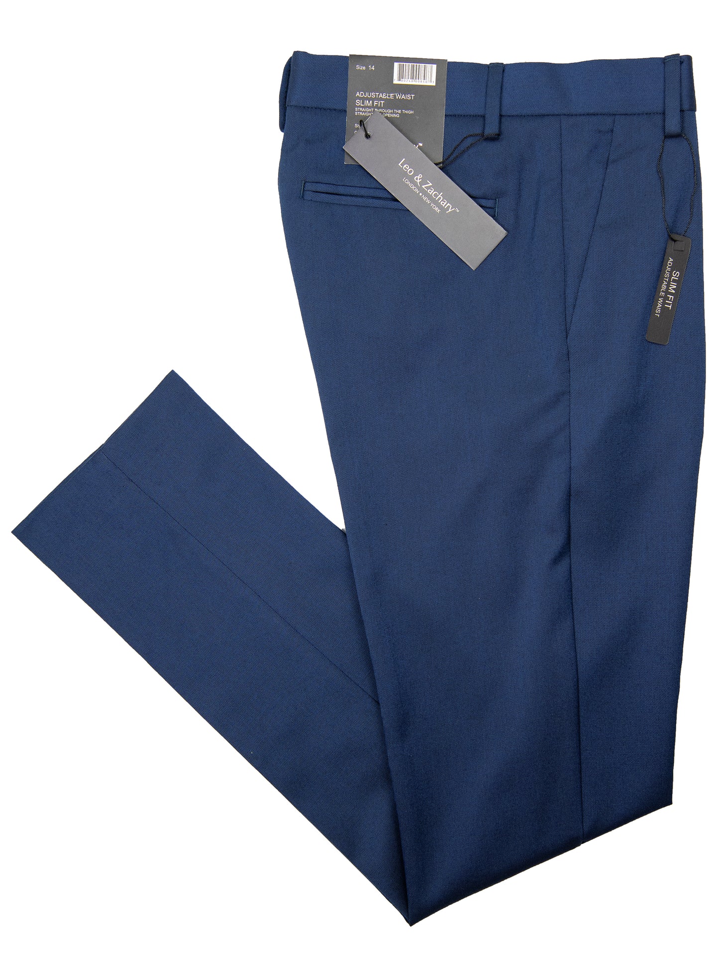 Leo & Zachary 29353 Boy's Skinny Fit Dress Pants - Solid Gab - Ink