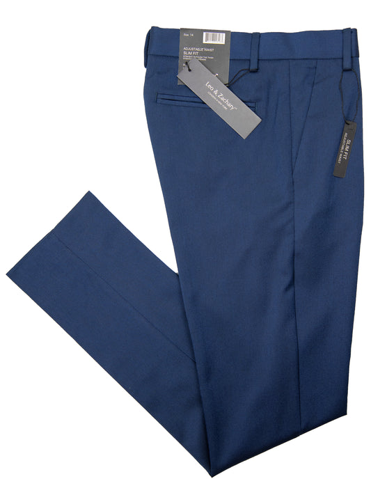 Leo & Zachary 29353 Boy's Skinny Fit Dress Pants - Solid Gab - Ink