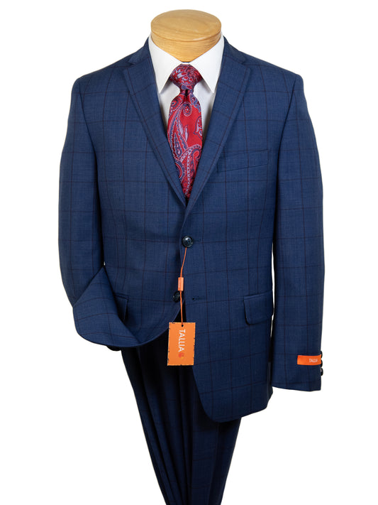 Tallia 29523 Boy's Skinny Fit Suit - Plaid - Blue