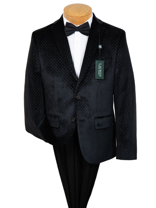 Lauren Ralph Lauren 29563 Boy's Sport Coat  - Velvet Dot - Black