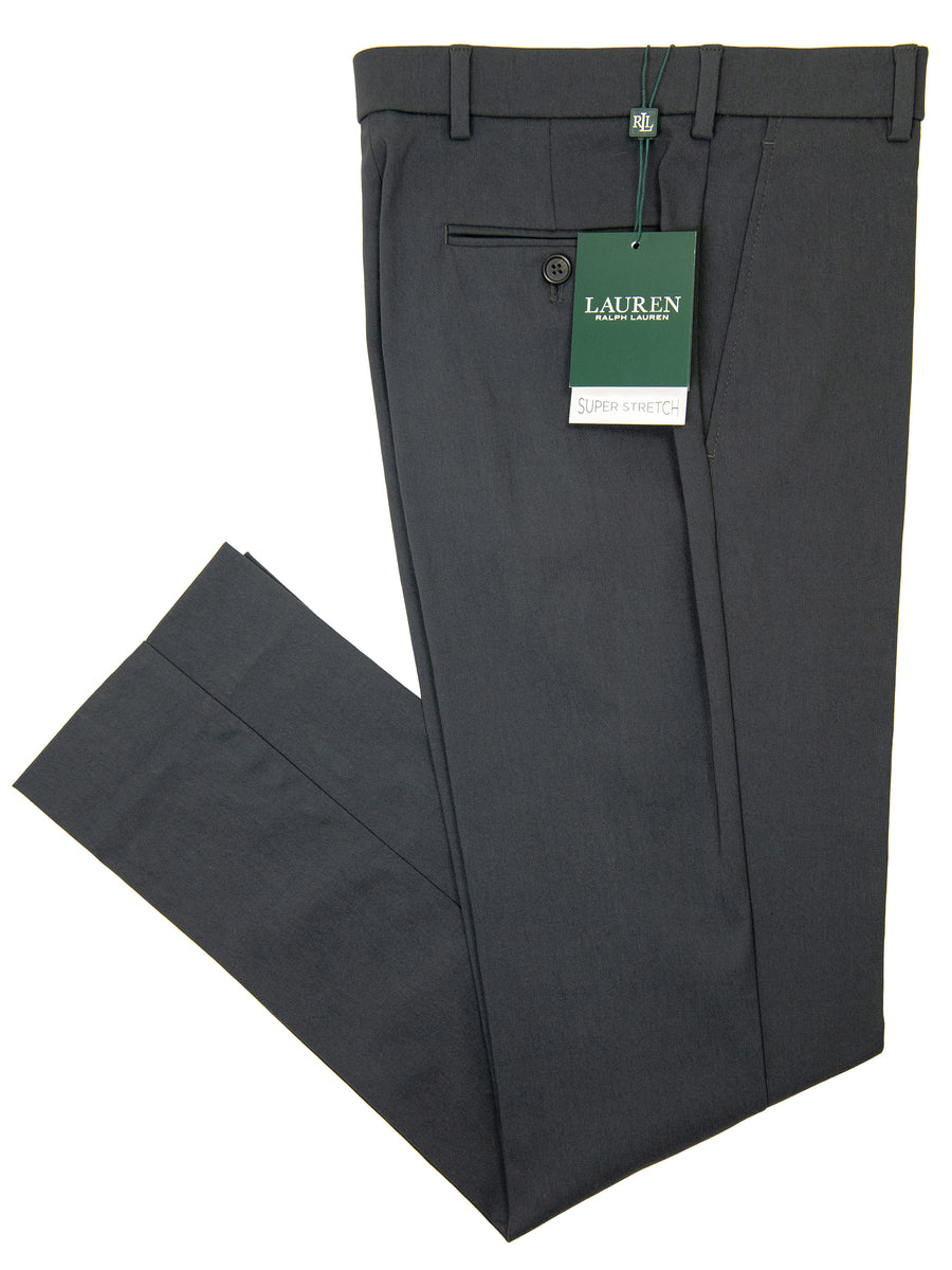 Lauren Ralph Lauren 29597 Boy's Super Stretch Dress Pants - Solid Gab - Charcoal