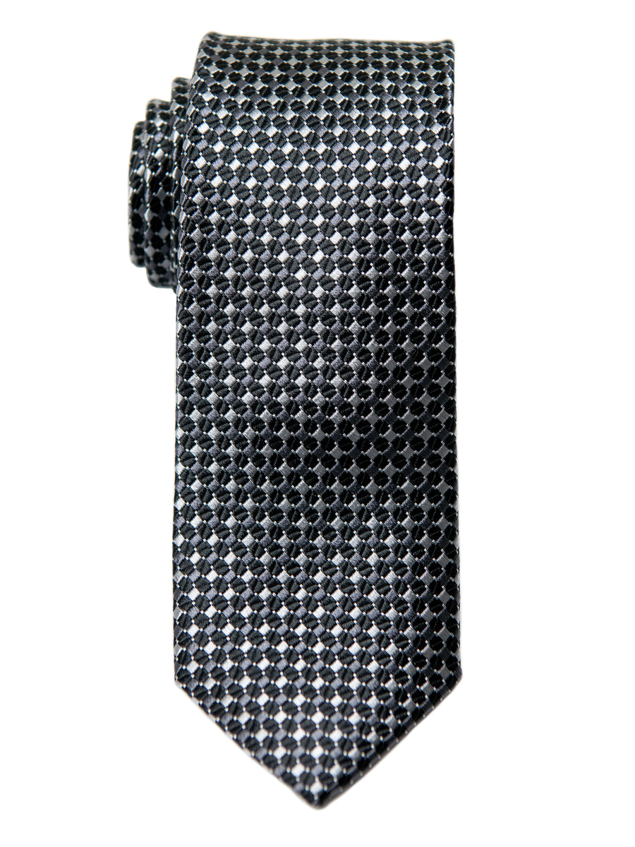Heritage House 29630 Boy's Tie - Neat - Black/Silver