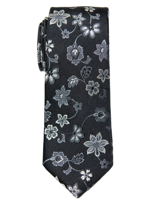 Heritage House 29660 Boy's Tie - Floral- Black