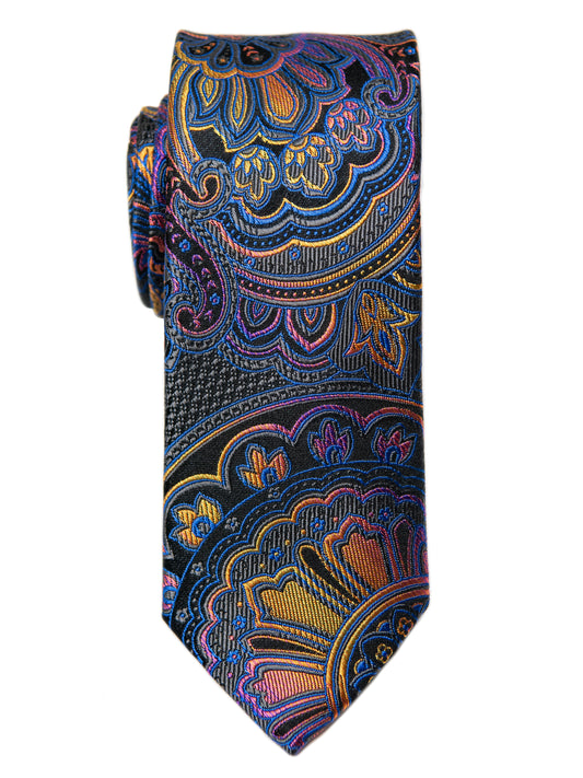 Heritage House 29673 Boy's Tie - Paisley- Black/Purple