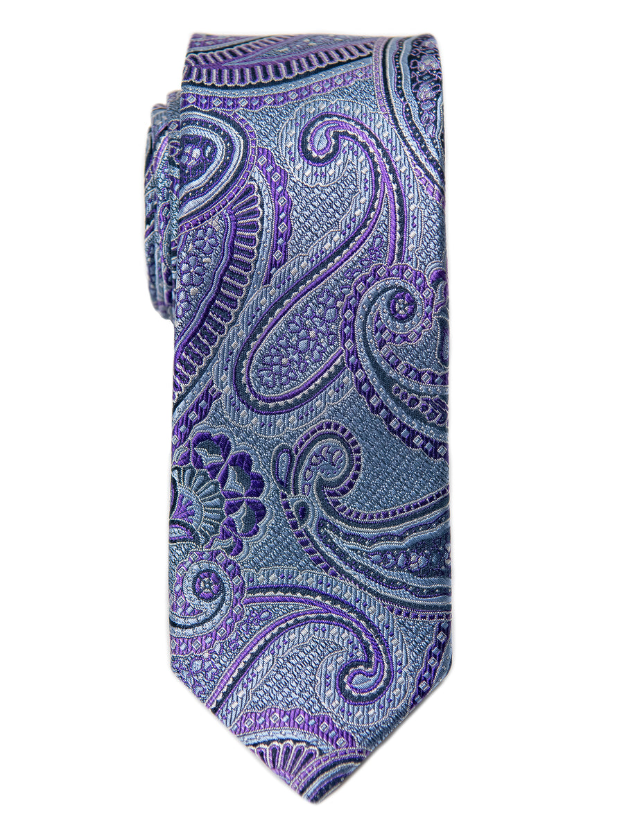 Heritage House 29679 Boy's Tie - Paisley- Purple/Grey