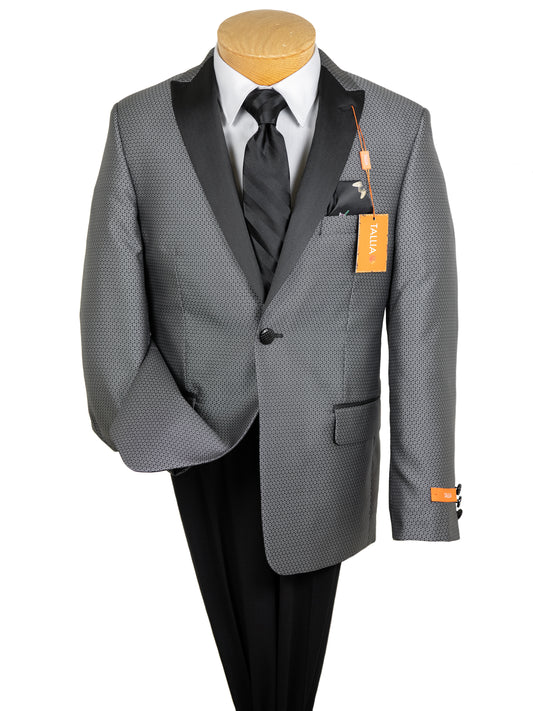Tallia 29836 Boy's Sport Coat - Neat - Silver/Black