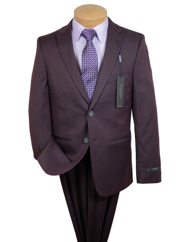 Image of Andrew Marc 29975 Boy's Skinny Fit Suit - Twill - Burgundy