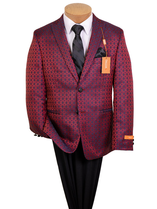 Tallia 29990 Boy's Sport Coat - Neat Pattern - Burgundy