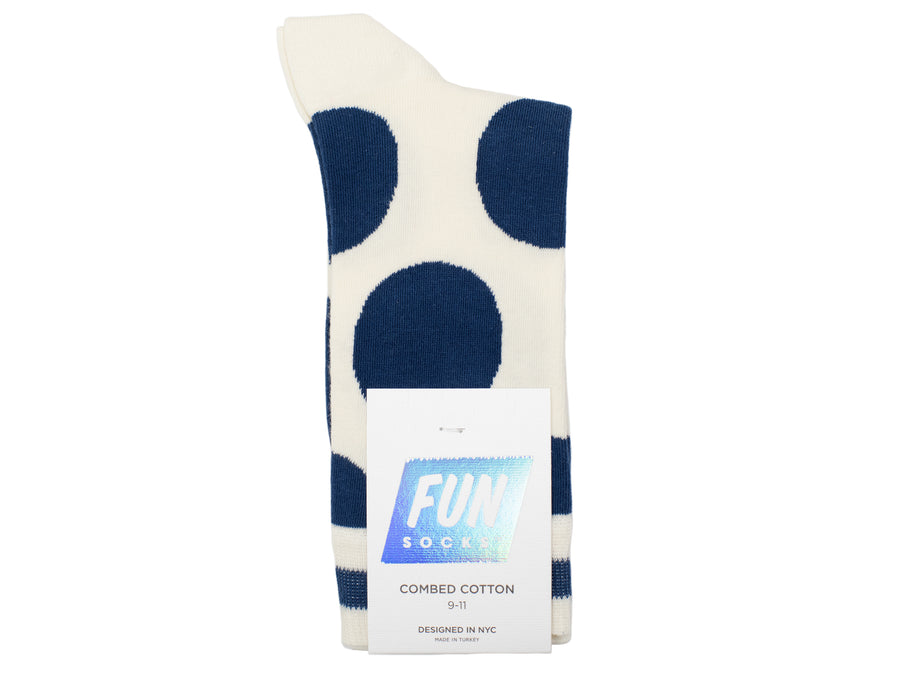 Boy's Fun Socks 30098 - Ivory/Blue