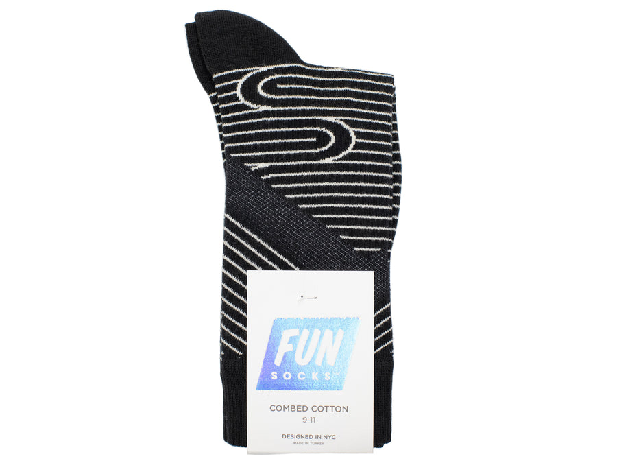 Boy's Fun Socks 30099 - Black/White