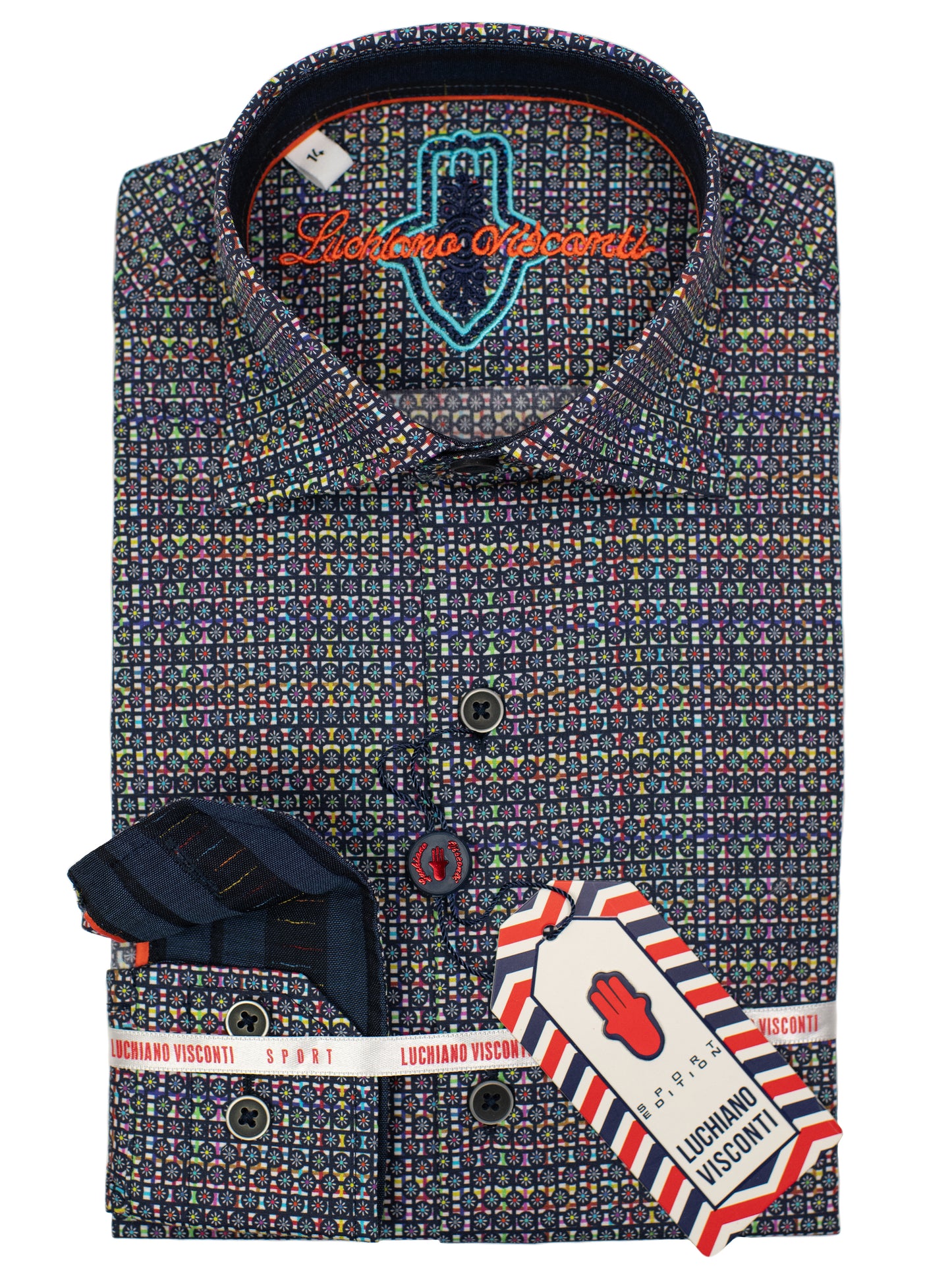 Luchiano Visconti Boy's Sport Shirt 30139 - Neat - Multi