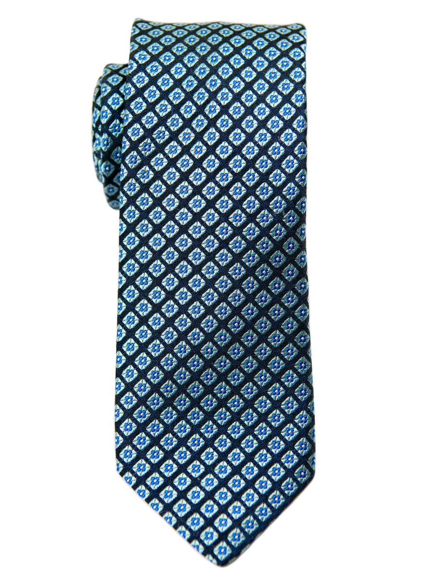 Dion 30215 Boy's Tie- Teal/Navy- Neat