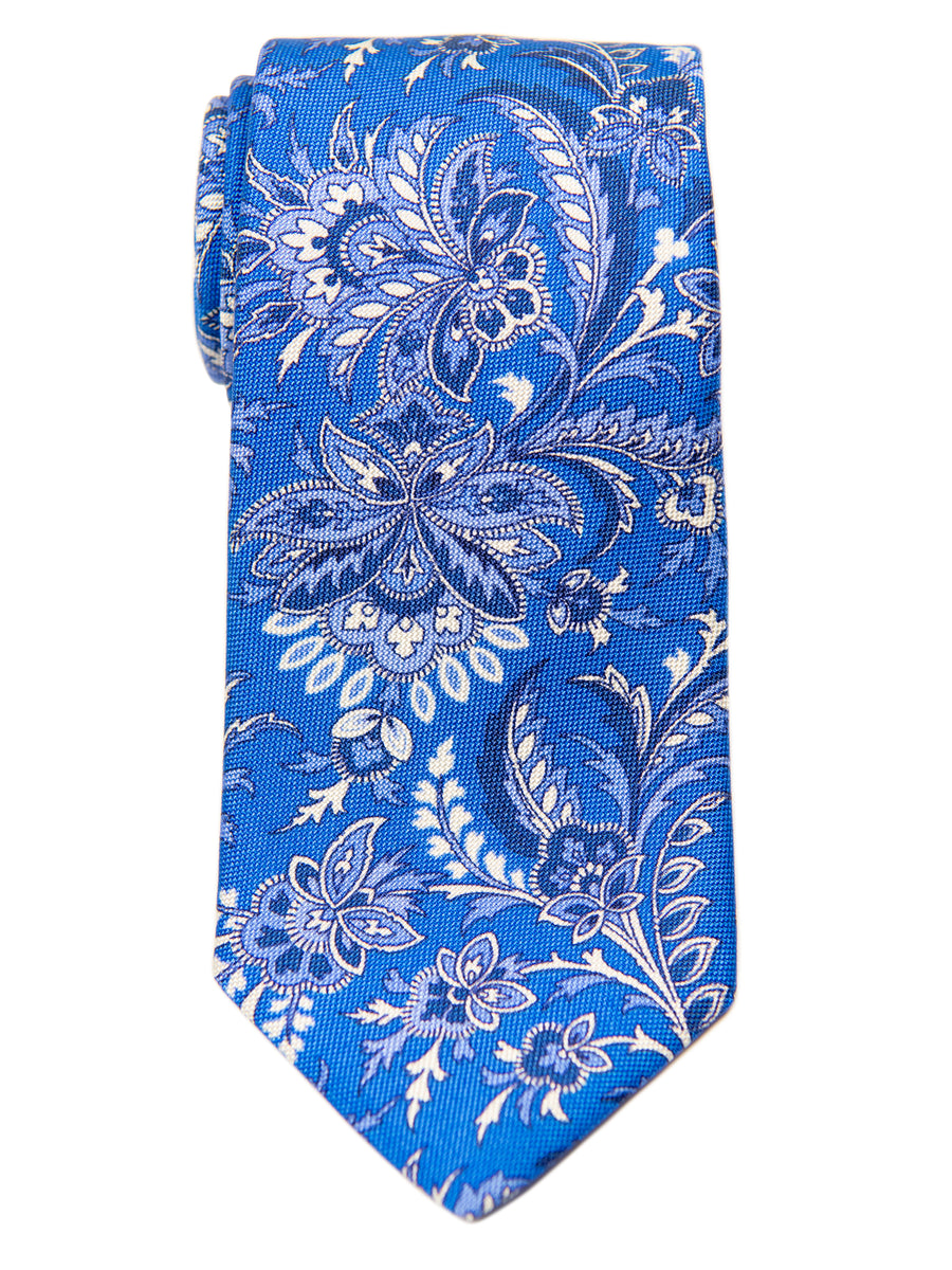 Dion 30230 Boy's Tie- Blue- Flower