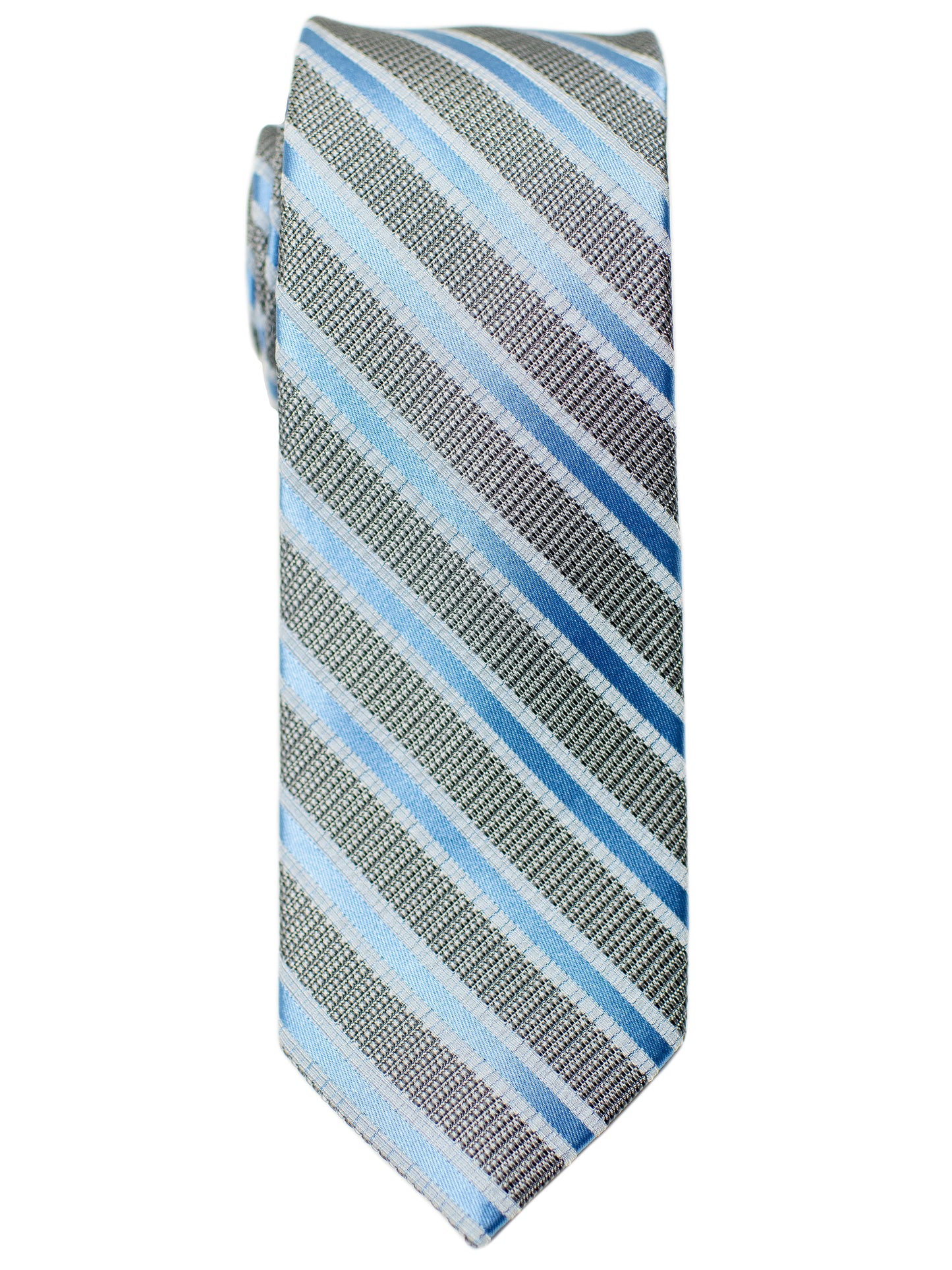 Heritage House 30675 Boy's Tie - Stripe- Grey/Blue