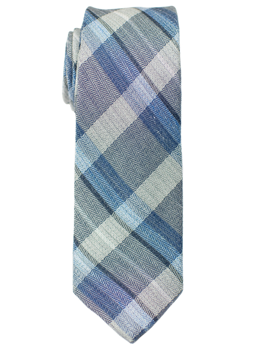 Heritage House 30685 Boy's Tie - Plaid- Grey/Blue