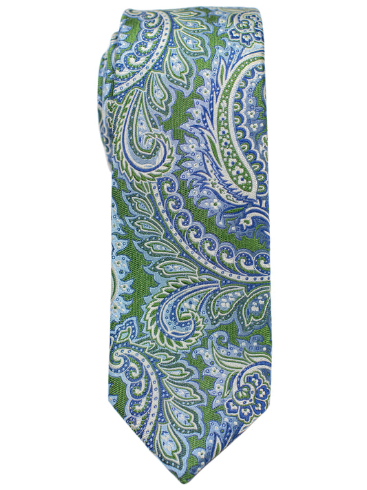 Heritage House 30695 Boy's Tie - Paisley- Green/Blue