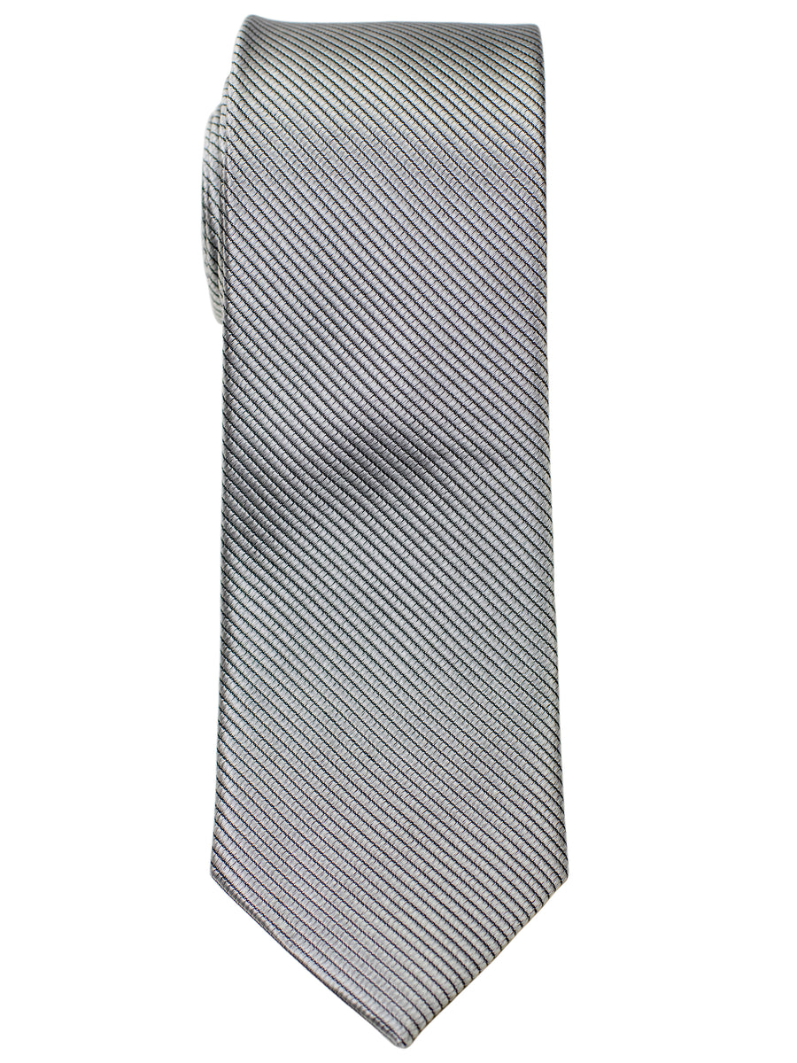 Heritage House 30755 - Boy's Tie - Diagonal Tonal Weave - Silver/Black