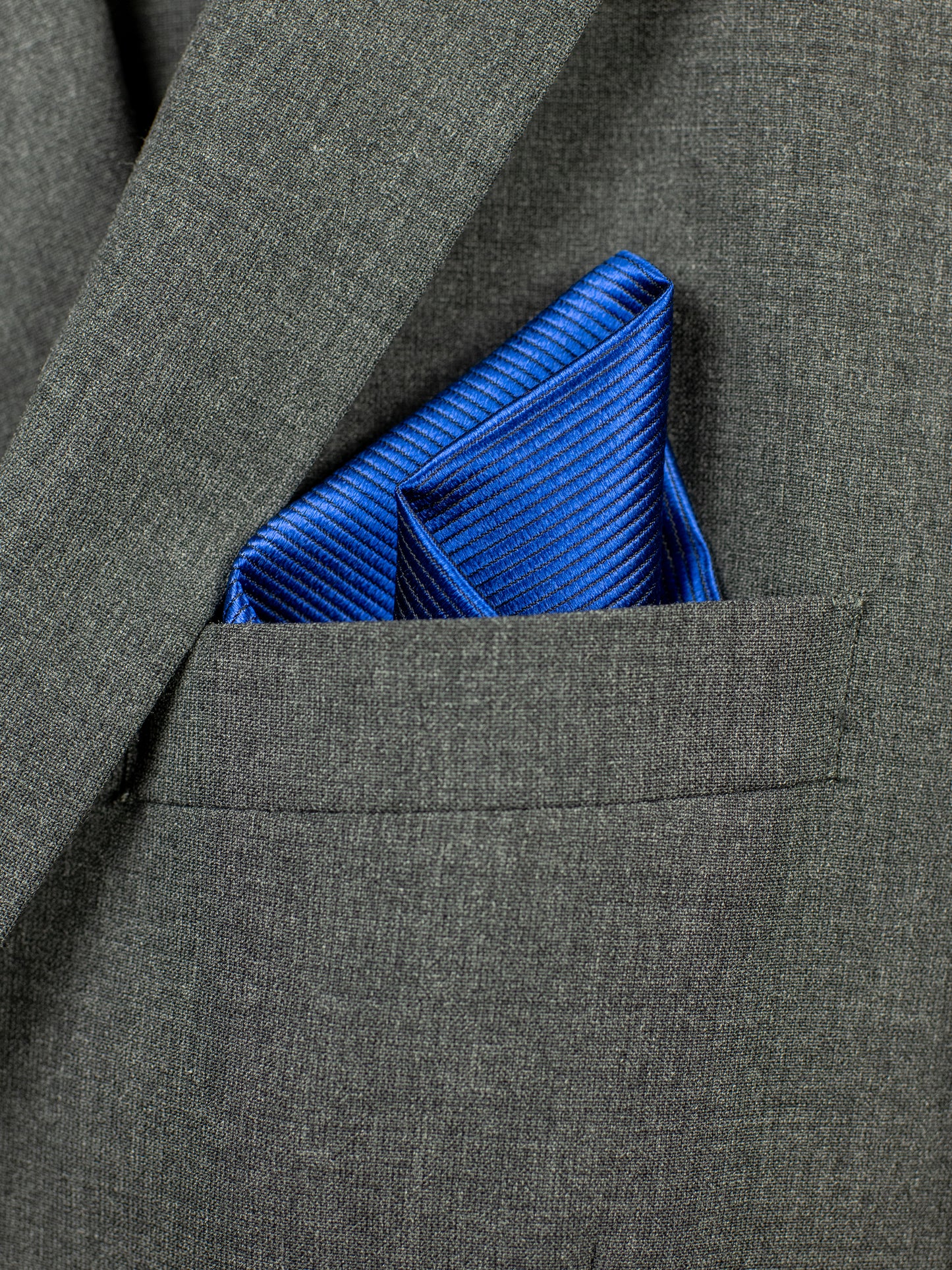 Heritage House 30759PS Pocket Square - Tonal Stripe - Royal