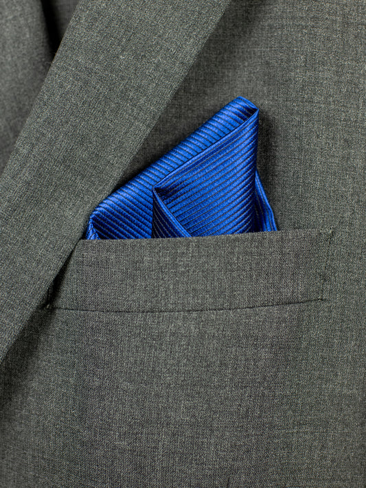 Heritage House 30759PS Pocket Square - Tonal Stripe - Royal