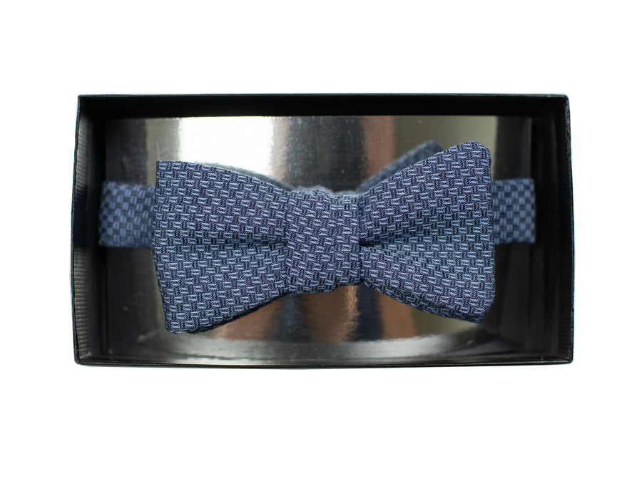 Dion 31116 Boy's Bow Tie - Basket Weave - Blue/Navy
