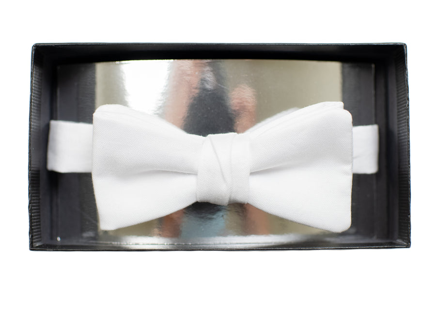 Dion 31125 Boy's Bow Tie - Solid - White