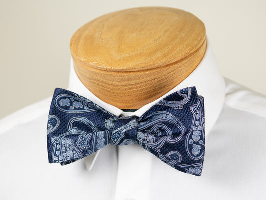 ScottyZ 31194 Young Men's Bow Tie - Paisley - Navy