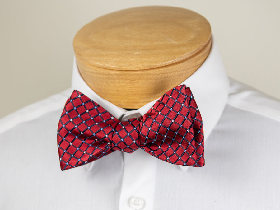 ScottyZ 31198 Young Men's Bow Tie - Check - Red/Navy