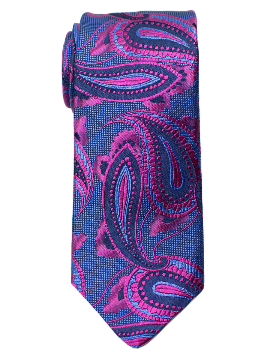 Dion 31204 Boy's Tie- Paisley - Blue/Pink