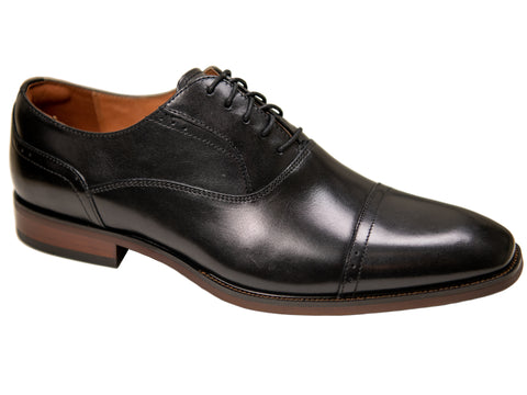 Image of Florsheim 31208  Leather Boy's Shoe - Cap Toe Oxford - Black