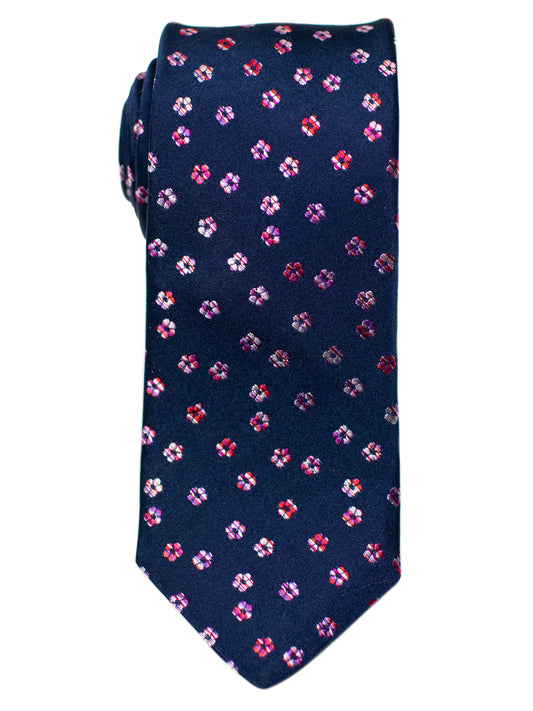 Dion 31240 Boy's Tie- Neat- Navy/Pink