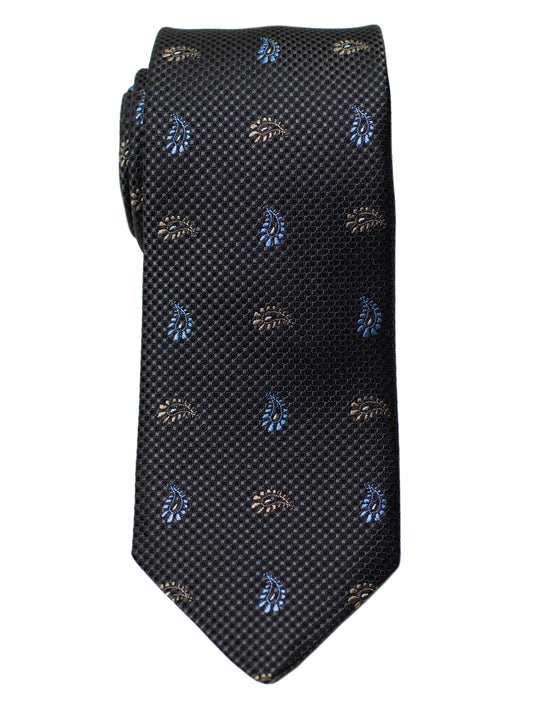 Dion 31242 Boy's Tie- Neat- Black/Grey/Tan