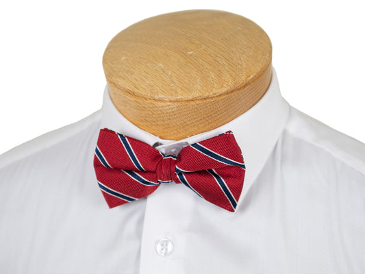 Lauren Ralph Lauren Boy's Bow Tie 31342- Stripe- Red/Navy