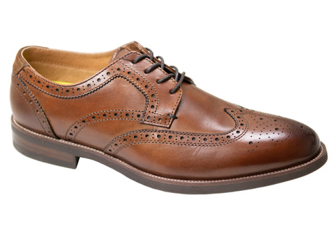 Florsheim 31390 Boy's Dress Shoe - Wing Tip Oxford - Smooth - Cognac